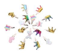 ibasenice 10paia Fermagli Per Capelli Per Bambine Con Paillettes Scintillanti Farfalle Cuori e Corone Forma Di Cuore Fermagli Scatto Antiscivolo Per Festival Vacanze e Feste