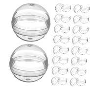 ibasenice 110 Pezzi Container Gumball per Favore del Partito Piccolo Palla ripienabile Trasparente Capsule Rotonde Sfere di plastica riempibili Capsule a Macchina Gumball Bulk Transparent