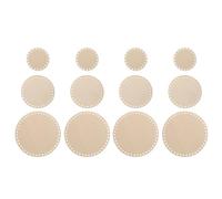 ibasenice 12 Pezzi Base per Cestino all'Uncinetto, Base Rotonda in | Base rotonda in legno per uncinetto e maglia, ideale per progetti fai da te, come intrecciare cestini e realizzare