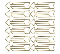 ibasenice 12 Pezzi Clip per Note e Buste in Metallo Oro a Forma di Puntatore, Eleganti Accessori per Scrivania per Colleghi e Compagni di Classe