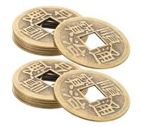 ibasenice 12 Pezzi Di Monete Di Rame Retrò Per Auto Atirano Monete Di Ricchezza Cinesi Accessori Artigianali Vintage