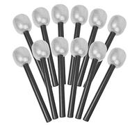 ibasenice 12 Pezzi microfono divertente toys micro telefono oggetti di scena per cantare macchina per karaoke oggetto di karaoke per feste oggetto di karaoke per plastica Silver