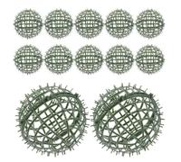 ibasenice 12 Pezzi Supporto per Palline Topiarie Artificiali, Supporto per Sfera Floreale Finta, Plastica Verde 15cm, Leggero e Riutilizzabile, per Matrimonio e Centrotavola