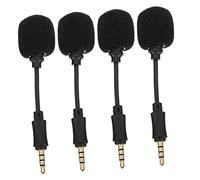 ibasenice 12 Pz mini microfono maicofono cablato microfono live mobile microfono mini karaoke portatile microfono portatile microfono che canta microfono per il canto Plastica Black