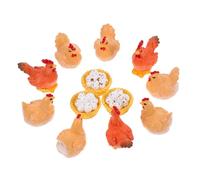 ibasenice 12pezzi Miniature Resin Chicken Figurines Cute Hen Ornaments for Farmhouse Decor Easter Celebrations for Tiny Landscape Projects
