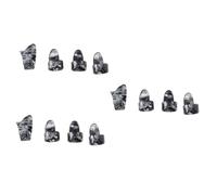 ibasenice 12pezzi Plettri Per Chitarra e Basso Set Scatola Ferro Plettro Dito Per Pratiche Musicali Leggero e Resistente Per Dita Di Standard Nero