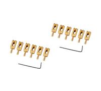 ibasenice 12pezzi Ponte Sella Ottone Compensato Per Chitarra Elettrica Chiave Inclusa Per Ottimizzazione Del Suono e Maggiore Sustain Colore