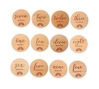 ibasenice 12pezzi Pz Dischi Di Legno Per Crescita Di Doppia Faccia Per Foto e Commemorazione Accessori Fotografici Per Sicuri Resistenti e Facili Da Usare