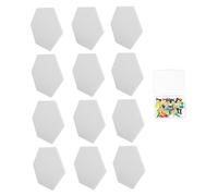 ibasenice 12pezzi Tappetini Fonoassorbenti Autoadesivi Per Isolamento Materiale Assorbimento Del Suono Per Decorazioni Interne Per e Bianco