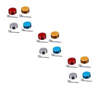 ibasenice 12sets Tappi Per Pedali Effettori Per Chitarra Lega Di Alluminio Blu Oro Rosso Vino Argento Include Viti e Maniglia Protezione Completa e Duratura Per Pedali Elettrici