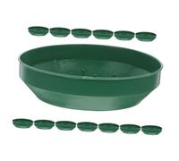ibasenice 14 Pezzi di Decorazione Rotonda con Base Ad Ago Base Essiccata Vassoio Floreale Decorativo per Fiorista Schiuma per Rosa Estetica Plastica Verde