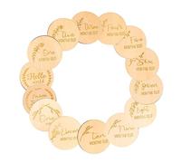 ibasenice 14pezzi Dischi in Legno Biglietti Per Crescita Dei Ragazza Cartello in Legno Mensile Articoli Per Ragazza Fini e Bellissime Regalateli Ai -genitori Per Immortalare i Ricordi