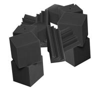 ibasenice 16 Pezzi Pannelli Acustici Fonoassorbenti Trappole Per Bassi Angolari in Schiuma Cubetti Per Home Theater e Sale Assorbimento Acustico