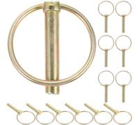 ibasenice 16pezzi Perni Lynch in Ferro Zincati con Anello Kit per Bloccaggio Albero e Traino Accessori per Trattori Agricoli Rimorchi e Carrelli Trattorino Fissaggio Sicuro e Resistente