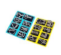 ibasenice 16pezzi Rompicapo Intelligente in Metallo Gioco Brain Teaser Per Ragazzo Ragazza e Adulti Puzzle Iq Creativo Con Design Cinese Tradizionale Giocattolo Educativo Per Pensiero Critic