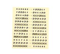 ibasenice 1pezzi Adesivi Per Chitarra Note Sulla Tastiera Adesivi Per Scale Chitarra Corde Principianti Mappa Degli Strumenti Trasparente Facile Da Leggere Facile Da Installare