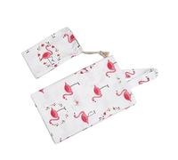 ibasenice 1pezzi Copripetto Allattamento Cotone Con Supporto Per Collo e Sacchetto Di Trasporto Copertura Multifunzionale Per Esterni Flamingo