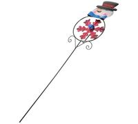 ibasenice 1pezzi Girandola di Ferro Forma di Mulino Vento Decorazione da Prato per Parco Giardino Cortile Ornamento Natalizio in Ferro Colore Casuale