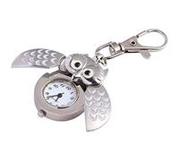 ibasenice 1pezzi Orologio Da Tasca Decorativo Forma Di Gufo Portachiavi Cartoon Elegante Con Numeri Arabi Facili Da Leggere Batteria Basso Consumo Creativo Per Famiglia e Amici