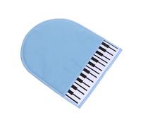 ibasenice 1pezzi Panno Per Pulizia Strumenti Musicali Supplente Accessorio Di Pulizia Per Pianoforte e Altri Strumenti Colore Blu Design Creativo Con Motivo Tastiera
