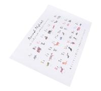 ibasenice 1pezzi Poster Educativo Murale Alfabeto Inglese Per Ragazzo Ragazza Decorazione Cameretta Con Design Cartoon Per Apprendimento e Sviluppo Cognitivo Formato