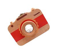 ibasenice 1pezzi Scatola Legno Forma Di Fotocamera Per La Conservazione Dei Dentini Dei Portaoggetti Portatile Per Ricordi Preziosi Per Uso Domestico