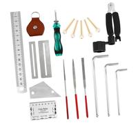ibasenice 1set Attrezzi Per Riparazione Chitarra e Manutenzione Per Ukulele e Mandolino Include Ruler Per Azione Taglierina e Avvolgicorda Materiale Resistente e Duraturo