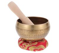ibasenice 1set Ciotola Per Meditazione Con Legno e Guida Per Relax Ciotola Cantante Tibetana Per Yoga e Terapia Musicale Colore Guarnizione Casual