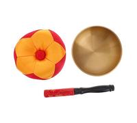ibasenice 1set Ciotola Tibetana Per Meditazione Ottone Canto Spirituale Portatile Per Relax e Yoga Perfetta Per Pratiche Mindfulness e Decorazione Della Casa