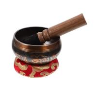 ibasenice 1set Ciotole Tibetane Per Meditazione Strumento Musicale Con e Cuscino Per Yoga e Pratiche Spirituali Leggero e Portatile Accessorio Multifunzionale Per Guarigione e Relax