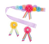 ibasenice 1set Fascia Maternità Con Fiori Decorativi Per Mammy to Be Accessorio Per Shower e Foto Di Maternità Per Celebrare Arrivo Del Bebè