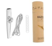 ibasenice 1set Kazoo Metallico Con Cinghia e Membrane Strumento Musicale Portatile Per Adulti Per Ukulele e Chitarra Colori Vivaci Per Divertimento Musicale