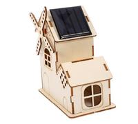 ibasenice 1set Kit Del Mulino Vento Solare Diy Legno Educativo Assemblabile Per Esperimenti Scientifici e Sviluppo Delle Competenze Pratiche