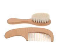 ibasenice 1set Pennelli e Pettine Per Legno Kit Completo Per Bagnetto e Dei Con Setole Morbide e Manico Ergonomico Per Per Nuovi Genitori