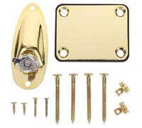 ibasenice 1set Piastra Jack Per Chitarra Elettrica Di Dorato Facile Installazione Con Viti Compatibile Con Chitarre Elettriche e Bassi Design Senza Bave Per Montaggio Sicuro e Pratico