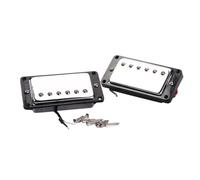 ibasenice 1set Pickup Humbucker Doppia Bobina Con Cornice Nera Per Chitarra Elettrica Adatto Per Ponte e Manico Design Innovativo e Lavorazione Eccellente Riduzione Del Feedback e Rumori