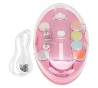 ibasenice 1set Trimmer Elettrico Per Unghie Dei Kit Manicure Batteria Teste Diverse Dimensioni e Luce Notturna Per e Rosa