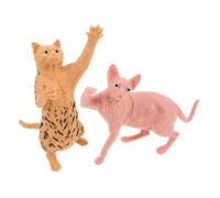 ibasenice 2 Di Giocattoli Per Senza Simulati Piccole Figure Di Di Animale Simulato Di Animale Simulato Decorazione Per Scultura Di Gatto
