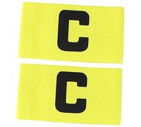 ibasenice 2 Fasce Calcio Captain Armband Regolabile Bracciale Resistente e Traspirante per Allenamento e Partite Unisex per Ragazzi e Adulti