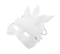ibasenice 2 Maschera con Metà Volto Coniglio PVC Opaco per Halloween e Feste da Maschere DIY Facili da Decorare per Cosplay e