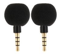ibasenice 2 mini microfoni portatili con jack da 3,5 mm per karaoke - ideali per registrazioni musicali, laptop, PC, lezioni online, canto e giochi.