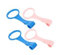 ibasenice 2 paia Anelli per Lettino in PP Sicuro Rosa e Blu Aiuto per Stare e Supporto per Camminare e Sviluppo Ragazzo
