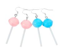 ibasenice 2 paia Orecchini Pendenti Lecca-lecca in Resina Design Rotondo Leggeri e Colorati Adatti Ragazze e Donne con Sensibile Regalo per Feste e Occasioni Speciali