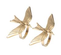 ibasenice 2 Pezzi Anelli Regolabili Donna in Acciaio Inossidabile con Simbolo della Pace Vintage Aperti Design Unico Volanti Anelli Animalier Personalizzabili per Uso Quotidiano e Occasioni