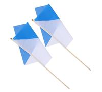 ibasenice 2 Pezzi Bandiere Mini Portatili Blu e su per Segnalazione Manuale Outdoor per Sport e Allaperto