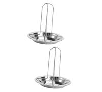 ibasenice 2 Pezzi Barbecue al Carbonio Rack da Portatile per Arrostire e Carne Facile da Montare e Smontare per Picnic Resistente