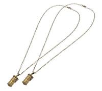 ibasenice 2 pezzi Collana Urna Ceneri Umane Memorial Pendente Apribile con Incisione Sei Parole Sacre Gioielli Ricordo per Amici e Animali Cari