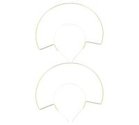 ibasenice 2 pezzi Corona da Dea Base in Metallo Fai da Te - Cerchi per Capelli Tiara da Regina - Telaio per Copricapo da Sposa Fai da Te per Costume Cosplay