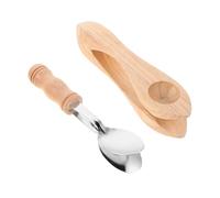 ibasenice 2 Pezzi Cucchiai Musicali in Legno per Strumenti Montessori per Ritmo e Percussione Design Ergonomico con Manico Liscio Resistente in Metallo e Legno per Giochi Musicali e Feste