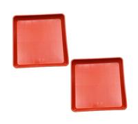 ibasenice 2 Pezzi di Vassoio in Resina E Plastica per Interni Vassoio Rettangolare Quadrato per Fioriere Sottovaso per Piante Sottovaso Decorativo per Piante Base per Giardino con